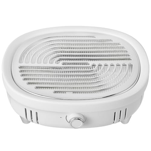 Nail Dust Collector, Powerful Nail dust Extractor with Reusable Filter, Stepless Suction Adjustment 0-4000 RPM, Compact Nail Extractor Fan Dust Collector for Salon and Personal Use, Easy to Clean