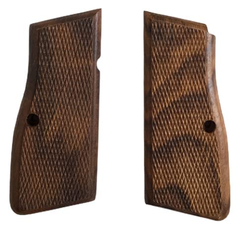WWII German Wood Checkered Grips for Browning Hi-Power High Power