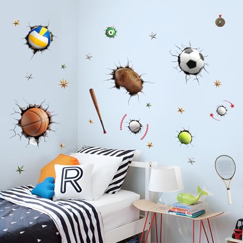 Vinilos deportivos 3D para decoración de pared miniatura 2