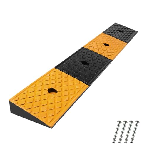 Rampa para coche de caucho resistente 100x15x5 cm miniatura 1
