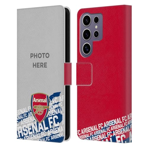 Coque en cuir Arsenal FC personnalisée premium pour Samsung Galaxy S25 Ultra