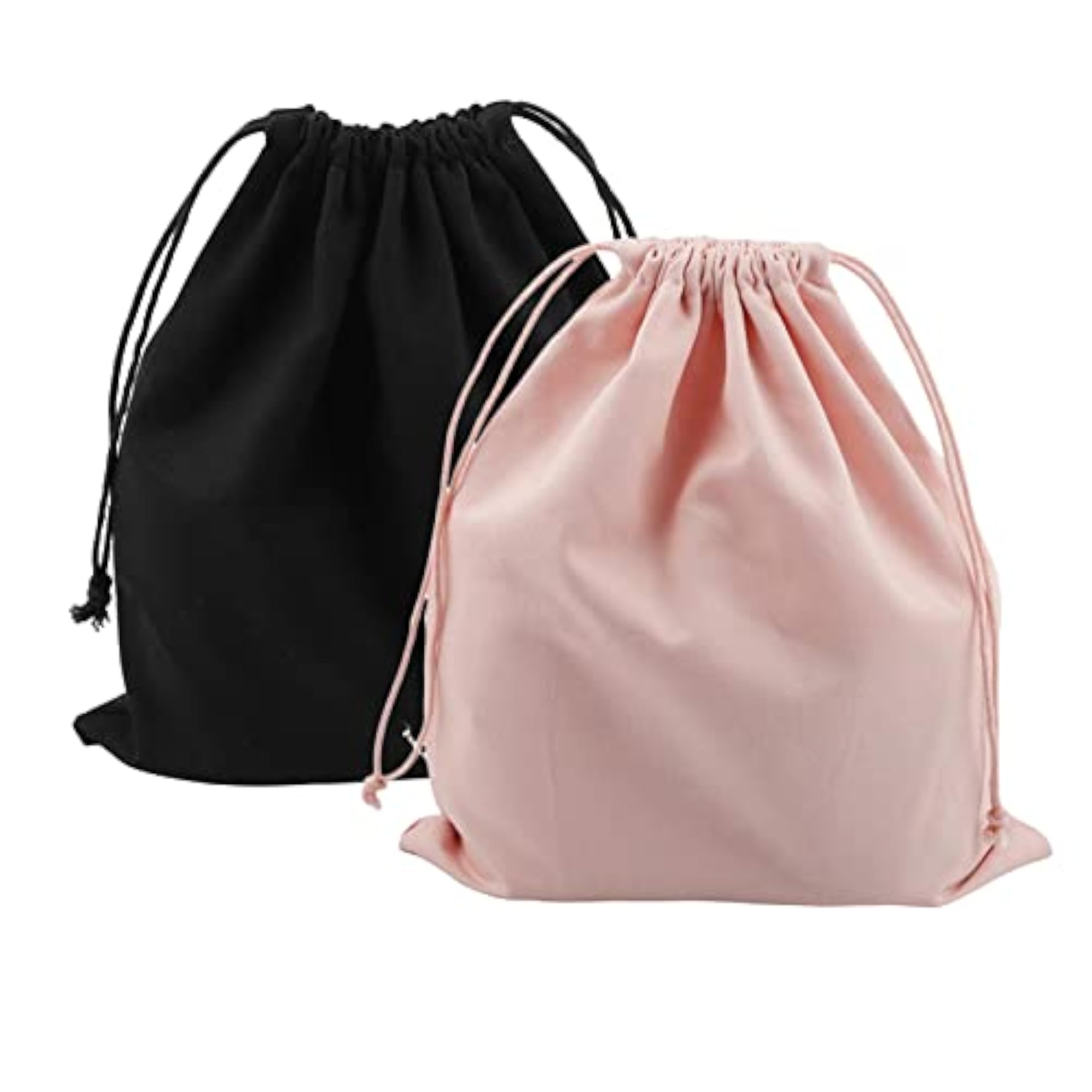 2X Canvas Drawstring Storage Bag, Shoes Laundry Organizer