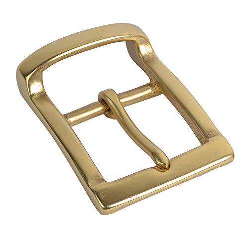 HAORUN Solid Brass Pin Buckle for Men Leather Belt Replacement Snap On 40mm