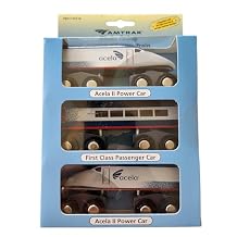 مجموعة قطارات Amtrak الخشبية من الجيل التالي Acela المكونة من 3 عربات متوافقة مع خطوط السكك الحديدية الأخرى