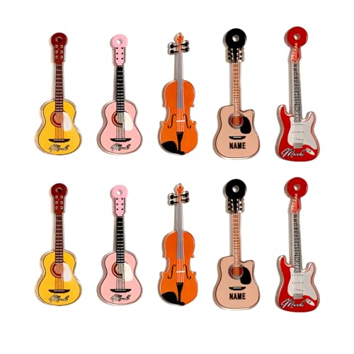 Imán decorativo para refrigerador con diseño de guitarra