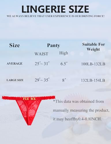 Image of Sexy Underwear for Women Lace Panties Sexy Thong with Funny Rhinestone Letters for Couple Gifts