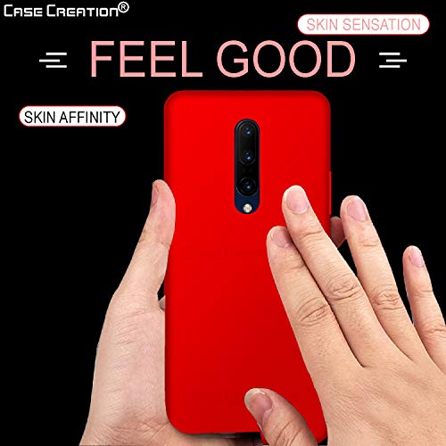Image of Case Creation Luxurious og Series for oneplus 7 pro case Cover,Anti-Dirty Slim case Frosted Matte Cute Candy TPU Raised Bezel (Splash of Color) Back Cover for oneplus 7 pro -Wine red