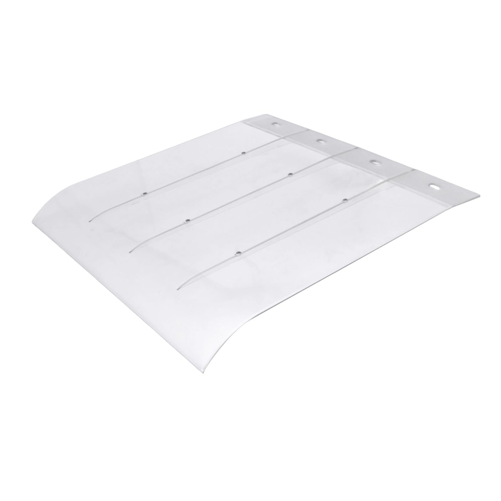 Auvent de porte transparent en arche avec traitement UV