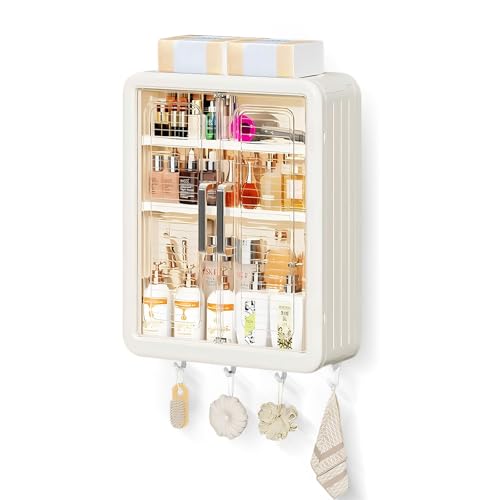DASITON Wall Mounted Large Capacity Makeup Organizer