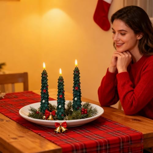 Bougies électriques de Noël LED avec télécommande pour décoration de sapin et table