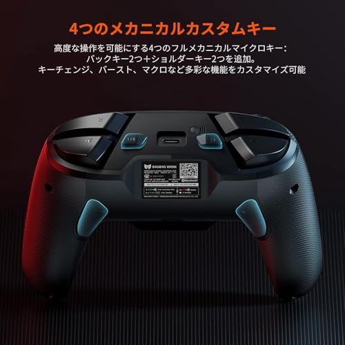 undefined Nintendo Switch 2 Proコントローラー BIGBIG WON BLITZ Switch コントローラー Bluetooth接続 マクロ機能 6軸ジャイロセンサー搭載 3階段TURBO速度 4階段HD振動 背面ボタン付き 本体スリープ解除 Switch 1/2/Windows/Android/IOSに対応 日本語取扱説明書付き (Black) の商品画像 4