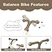 MEGHNA Toddler Balance Bike Kids Toy Age 2-5 Years Old with Safety Footrest Adjustable Height Seat Strider Bike 8 inch Wheel for Over 18 Months Baby Toddler Kids, Easy to Assembly