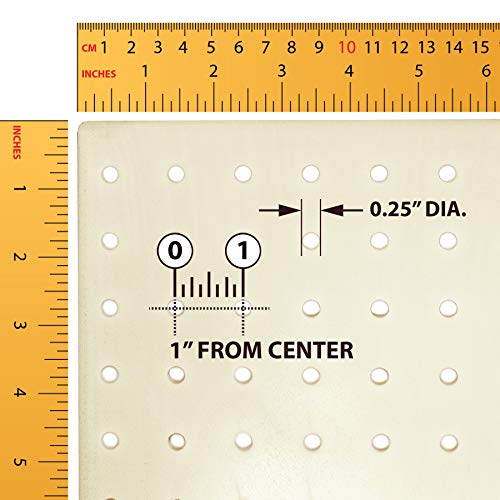 Azar Displays 771620-Wht Plastic Pegboard For Wall Organization - Garage Tool Organizer Wall Mount (Pack Of 2) - 1-Sided Durable Wall Panel Organizer (16” W X 20” H X 1” D) - Garage Organizer (White) #TOP3