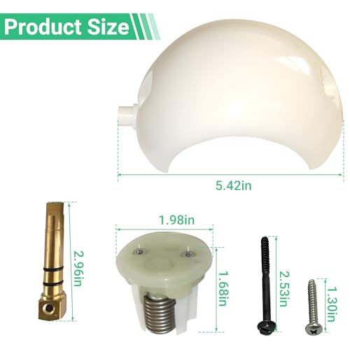 Image of JOJOCY 385318162 RV Toilet Flush Ball for Dometic, Ball and Shaft Kit w /Spring Cartridge Sealand Vacuum Toilets Flush for Caravans, Campers and Boats