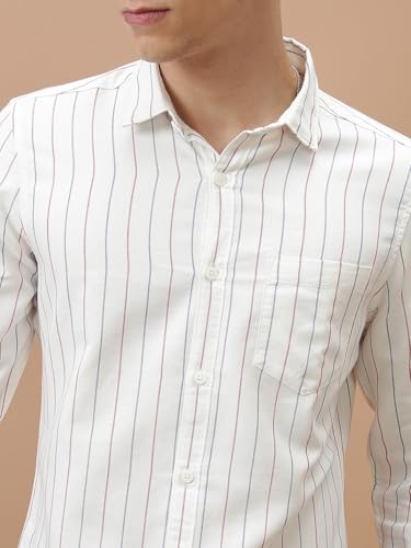 Image of Highlander Men's Slim Fit Striped Shirt | Full Sleeves | Everyday Wear Stylish Shirt for Men
