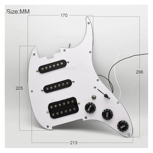 Pickguard guitare SSH double bobine pour remplacer une plaque usée facilement - 4