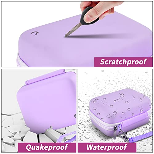 Carrying & Protective Case For Digital Camera, Abergbest 21 Mega Pixels 2.7" Lcd Rechargeable Hd/Kodak Pixpro/Canon Powershot Elph 180/190 / Sony Dscw800 / Dscw830 Cameras For Travel - Purple #TOP2