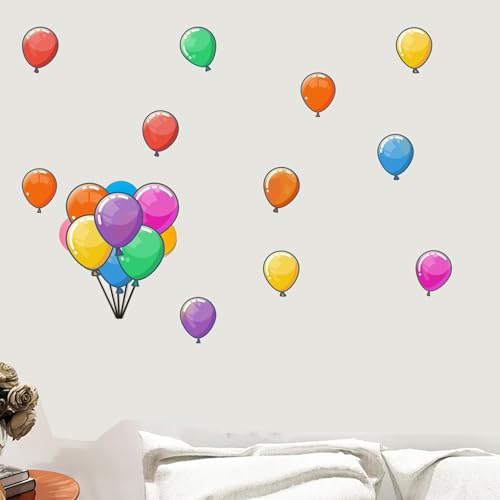 60 peças coloridas com recortes de balões de 12 x 15 cm para decoração de quadro de avisos de aniver