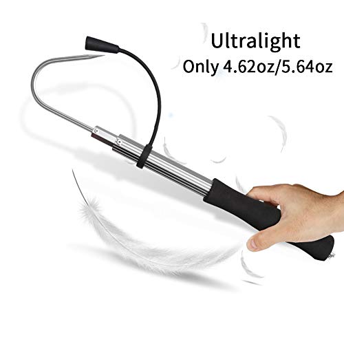 San Like Telescopic Fishing Gaff,Aluminum/Fiberglass Pole With Nonslip Rubber Handle,Stainless Steel Hook With M8 Screw, Fish Gaff Can Float When Extending - Good For Freshwater And Saltwater Fishing #TOP2