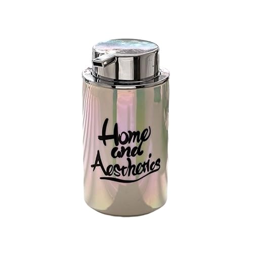 Countertop Ceramic Lotion Bottle Pump Dispenser for Shower Gel Shampoo and Hand Soap Vintage Bathroom Decor(Black)