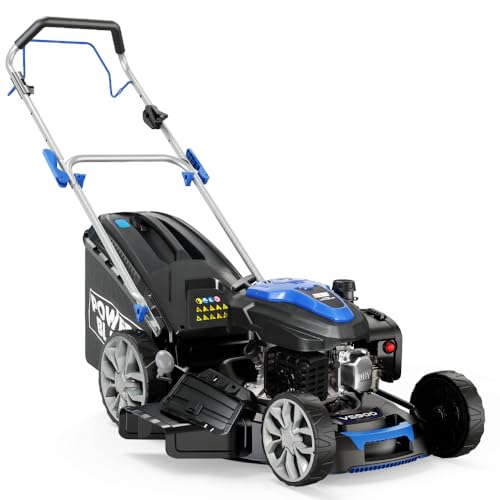 20" 200cc Self-Propelled Lawn Mower, 7 Height, Steel Deck, Deck Wash Port, OHV 4-Stroke Petrol - VS900