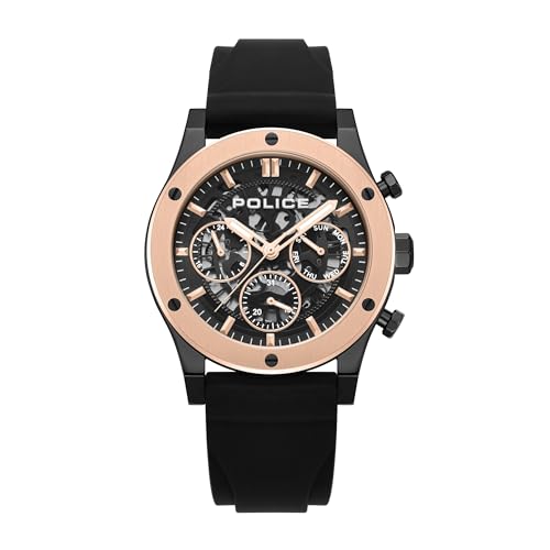 Montre Police Knotty en acier inoxydable : élégance quartz 42 mm résistante à 5 ATM