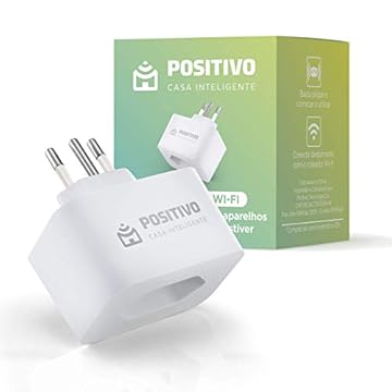 Smart Plug Wi-Fi Positivo Casa Inteligente, 10A, configuração rápida, 1.000W Bivolt – Compatível com Alexa