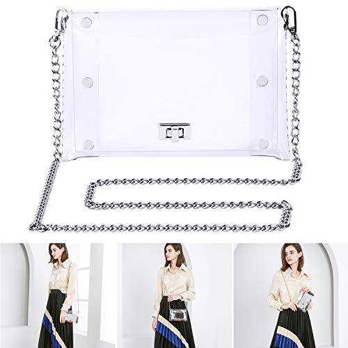 Image of MOETYANG Transparent Clutch Clear Purse Crossbody Shoulder Bags Stadium Approved Bags