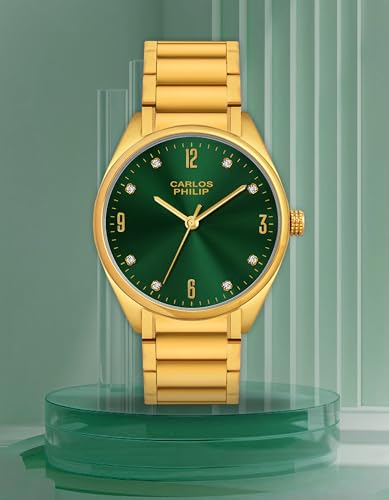 Image of Carlos Philip Axis Series Luxury Analog Watch for Men | Stainless Steel Strap | Japanese Miyota Movement | Stylish Water-Resistant Classic Timepiece
