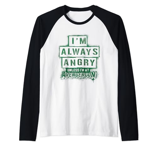 T-shirt Raglan Ms. Marvel Hulk Avengercon pour homme et femme look baseball