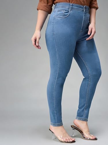 Image of Miss Chase A+ Women's Bootcut High Rise Regular Length Stretchable Denim Jeans
