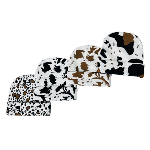 Child Unisex Animal Print Winter Knit Beanie 7