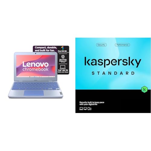 Lenovo {SmartChoice Chromebook Intel Celeron N4500 (4GB RAM/64GB eMMC 5.1/11.6 Inch (29.46cm)/HD Display/2Wx2 Stere + Kaspersky Standard 1 Device 1...