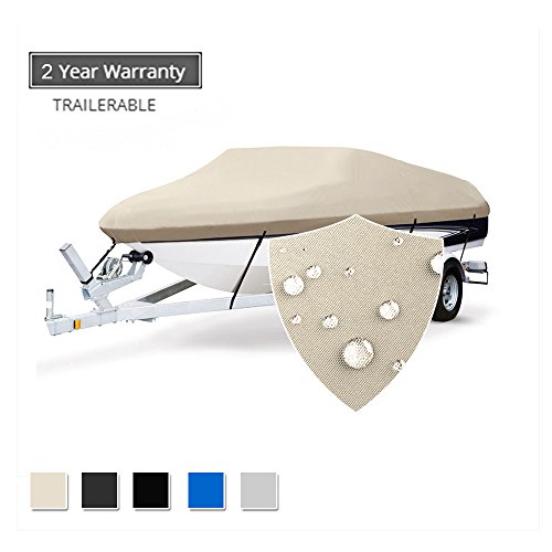 Seamander Trailerable Runabout Boat Cover Fit V-Hull Tri-Hull Fishing Ski Pro-Style Bass Boats
