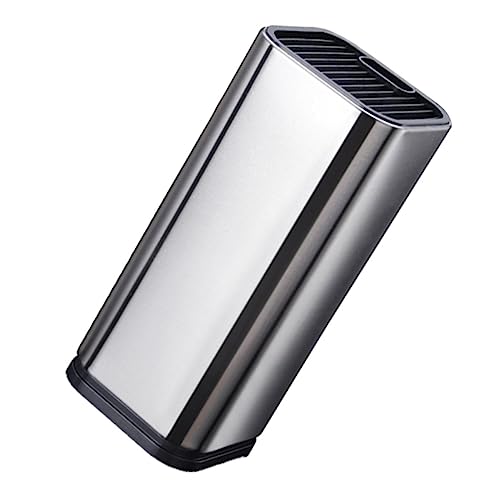 KICHOUSE 1pc Stainless Steel Knife Storage Rack Inserted Cutter Holder for Kitchen Organization Silver Multi Function Storage for Home Restaurant and Hotel Use