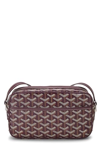 Goyard, Pre-loved Burgundy Goyardine Cap-Vert Crossbody Bag PM, Burgundy