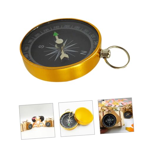 Set de 4 Brújulas Mini Aleación de Aluminio Oro miniatura 4