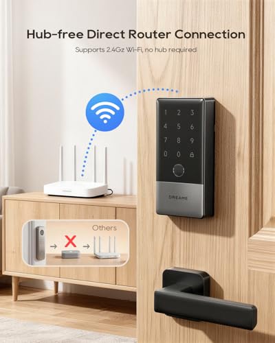 Smart Biometric Front Door Lock with Camera