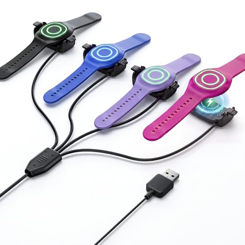 4 Port Magic Band Charger Charging Station Compatible with Disney Magic Band+ Plus Multiple 4-in-1 MagicBand+ Charger for Multi MagicBand Plus 90 Min Full Charging for Disneyland Family Accessories