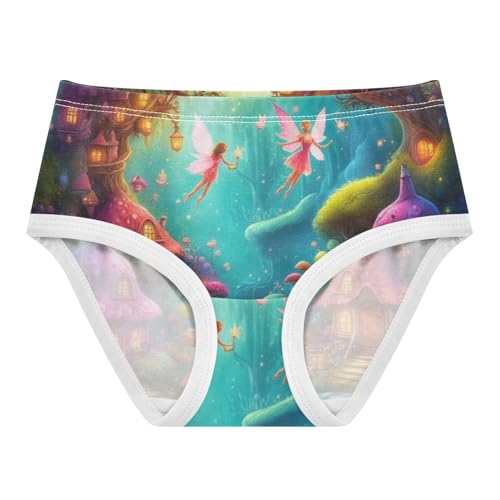 Cotton Toddler Girls Underwear Flower Fairy Forest Panties for Girl Bright Kids Undies Briefs 2t