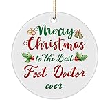 Weihnachtsbaumschmuck Fröhlich Für Den Besten Fußarzt Aller Zeiten Für Den Besten Freund. Dankeschön. Weihnachtsanhänger Multicolor Weihnachtsschmuck Andenken Für 7.3CM