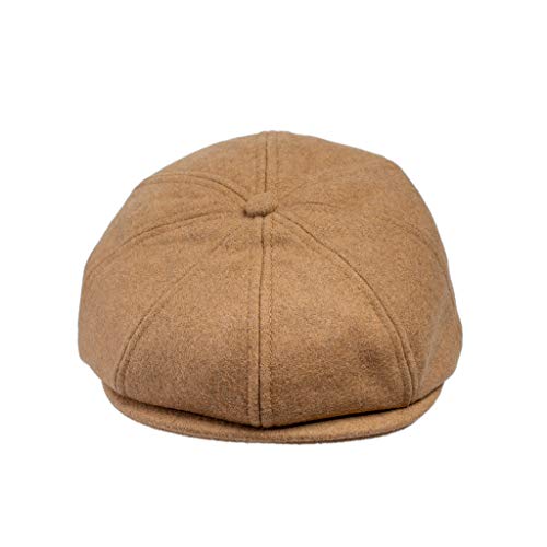 Born to Love Baby Boy Jeff Hat Vintage Driver Tweed Flat Pageboy Kid Gatsby Cap (XXS 46cm (6-12 Months), Tan Wool)