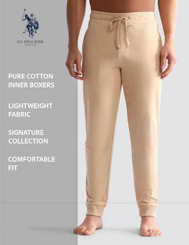 Image of U.S. Polo ASSN. Mens. OJ007 Solid Cotton Lounge Joggers