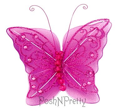 Glitter Fairy Butterfly Wings, Newborn, Baby, Photography Prop Choose Hotpink Color #TOP3