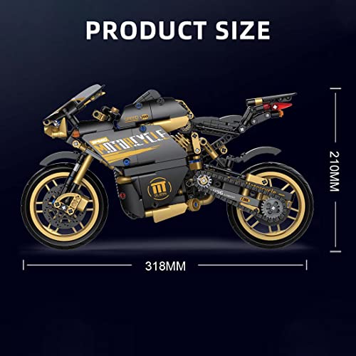 Tosbes Technik Motorrad Modell Bausteine, 832+ Teile Off-roaded Motorrad Bausatz Klemmbausteine, Exklusives Sammlerstück… – Bild 5