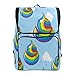 Produktbild Emoya Canvas Rucksack Cartoon Einhorn Shit Turd Farbe Regenbogen Schultasche für Teenager Mädchen Jungen Bookbag College Schule Computer Tasche