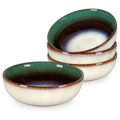 Henten Home Handmade Stoneware Salad Bowls Set Cover