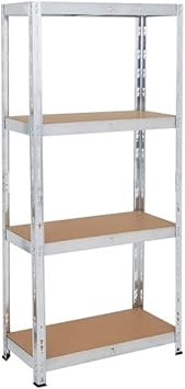 TAHA   1500 x 750 x 300 mm heavy duty boltless metal steel 4 tier shelving shelves storage unit Industrial easy to assemble 150X75X30cm 175KG Per Shelf