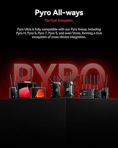 Image of Hollyland Pyro Ultra Wireless Video Transmitter (1TX & 1RX), 4K60 HDMI SDI Low Latency Focus Mode, 4900ft One to Multiple Receivers, TWiFi DFS UVC RTMP for Film Production Live Streaming