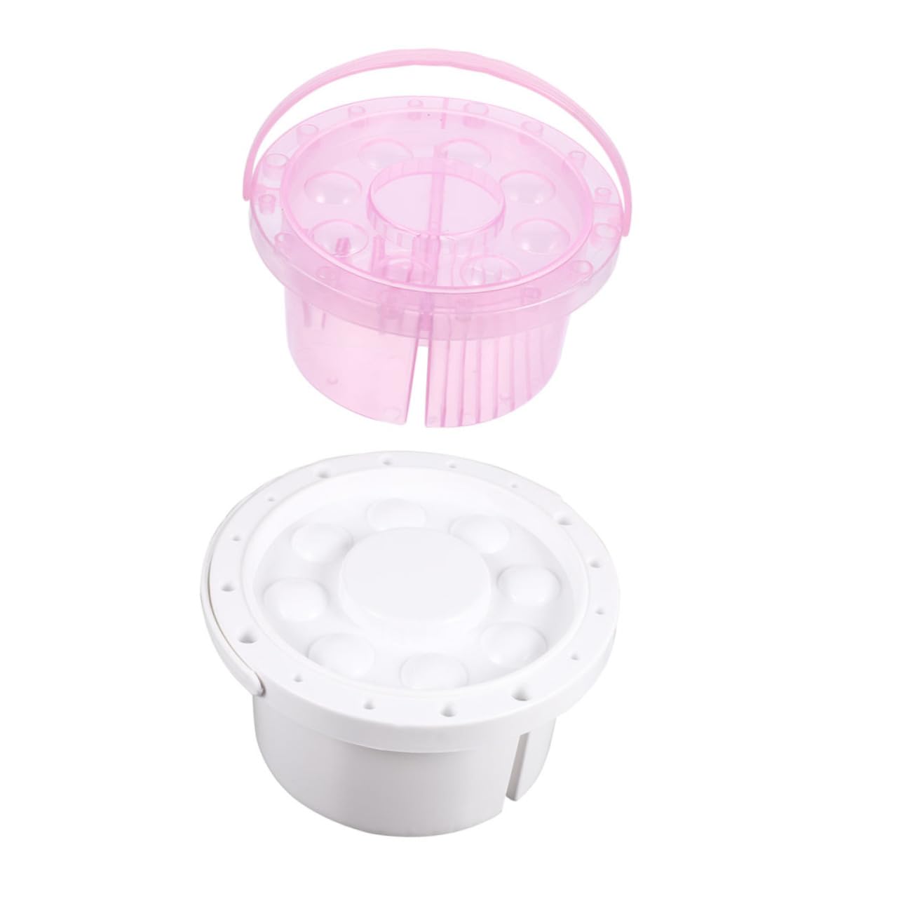 Veemoon Painting Brush Basin Tub Shabu Pen Bucket with Holder for Acrylic Watercolor Cleaning